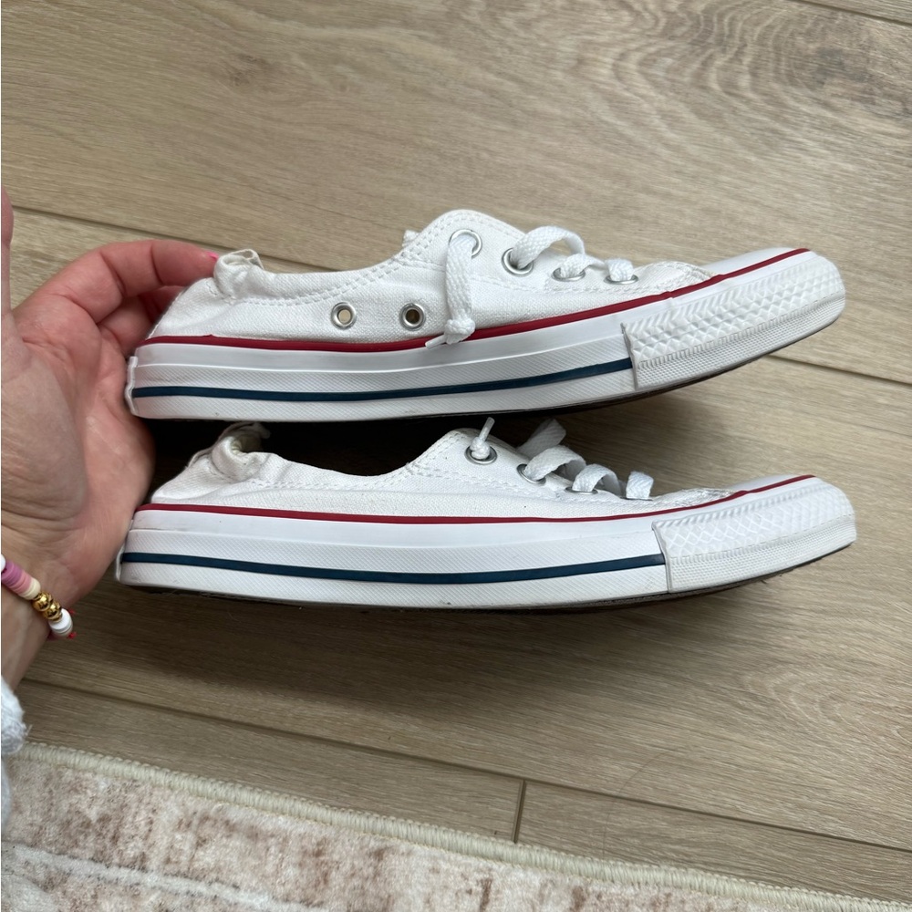 Converse White Sneakers with Red Accents - Picture 4 of 5